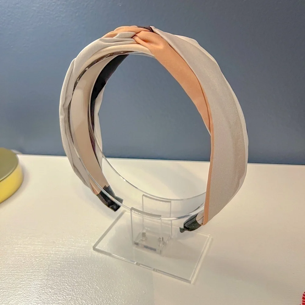 Wide Stripped Cross Headband